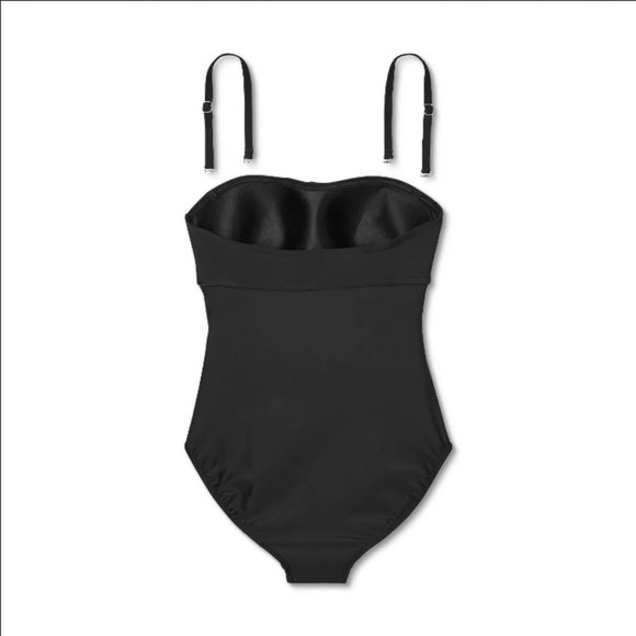KONA SOL Crochet Flounce Classic One Piece Black Swimsuit NEW WITH TAG! - Picture 6 of 10